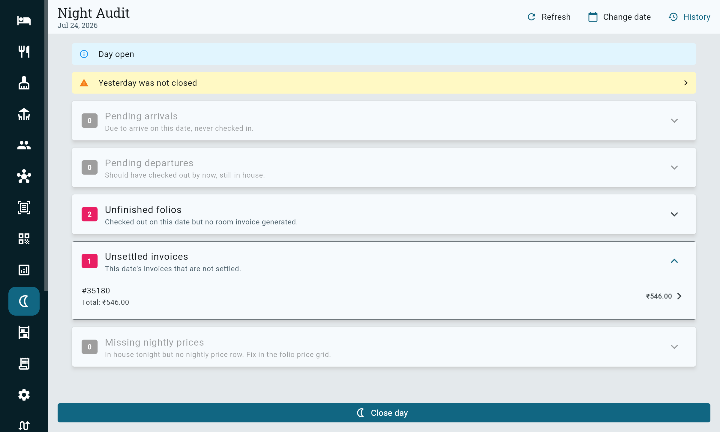 Hotel Night Audit Software — Close the Day in Minutes, Not Hours
