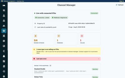 Channel Manager Synchronization