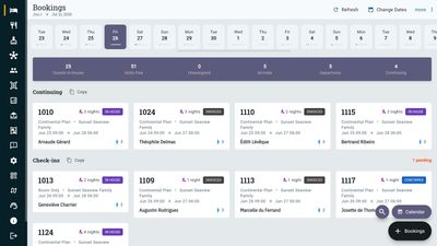 Nightly rates and seasonal overrides in Zitlin PMS